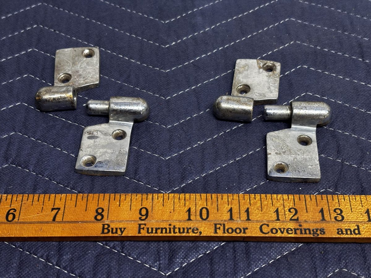 Two Piece Chrome Plated heavy Brass Removable Motor Box Hinges (made in Portugal) photo 1