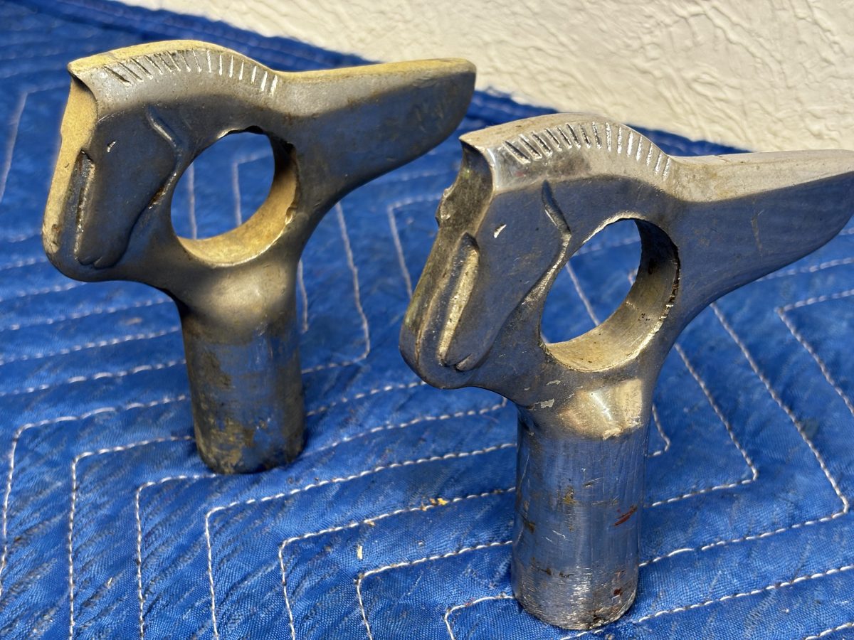 Pair Of Century Horsehead Lift Rings Fine Thread photo 1