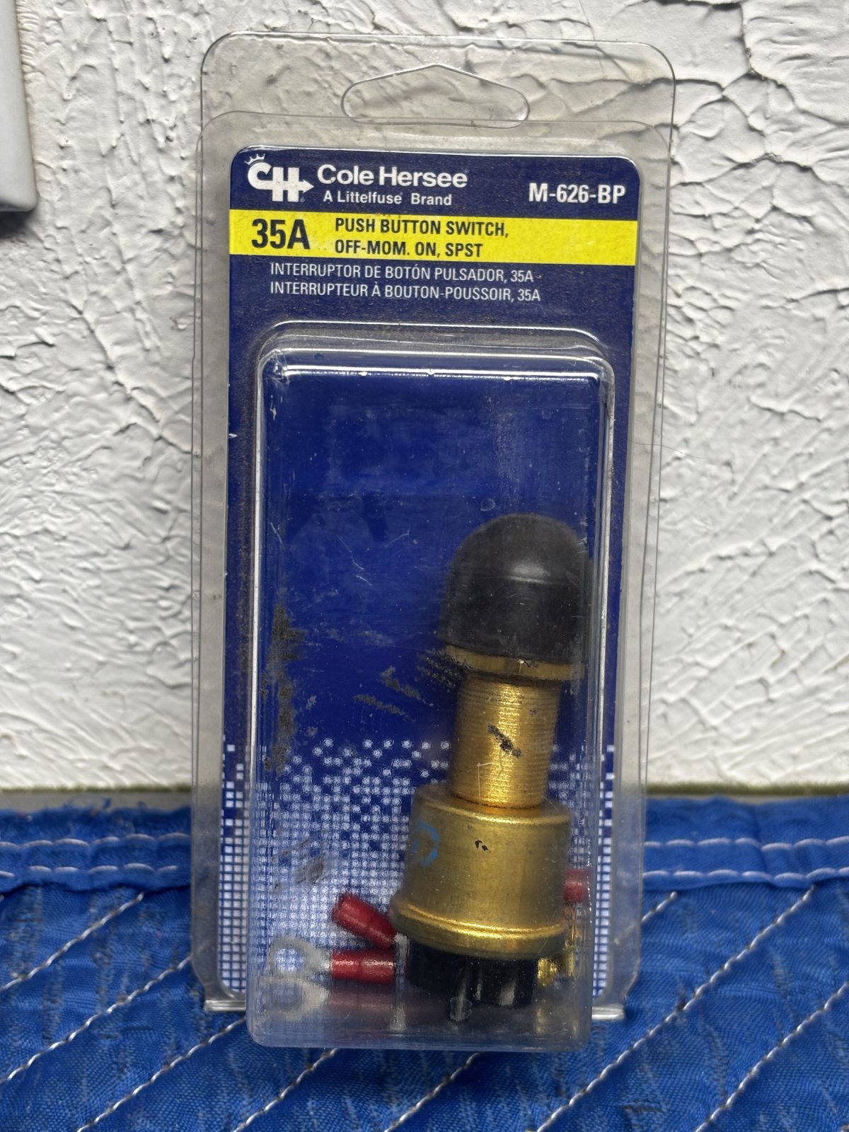 A12 BOAT MARINE Rv PART CHEAP NOW  COLE HERSEE M-490-BP Push Switch On Off Spst photo 1