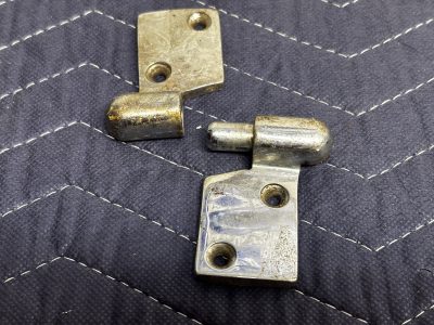 Two Piece Chrome Plated heavy Brass Removable Motor Box Hinges (made in Portugal) photo 2