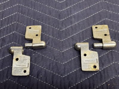 Two Piece Chrome Plated heavy Brass Removable Motor Box Hinges (made in Portugal) photo 4