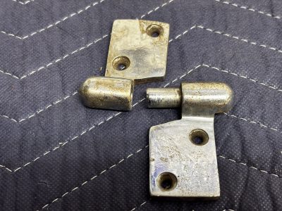 Two Piece Chrome Plated heavy Brass Removable Motor Box Hinges (made in Portugal) photo 3
