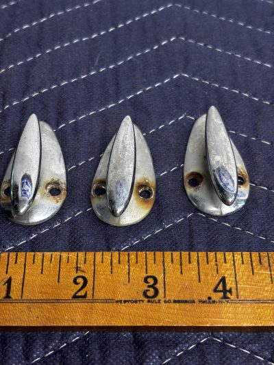(3)  Brass Chrome Plated Boat Chocks 2.5" photo 2