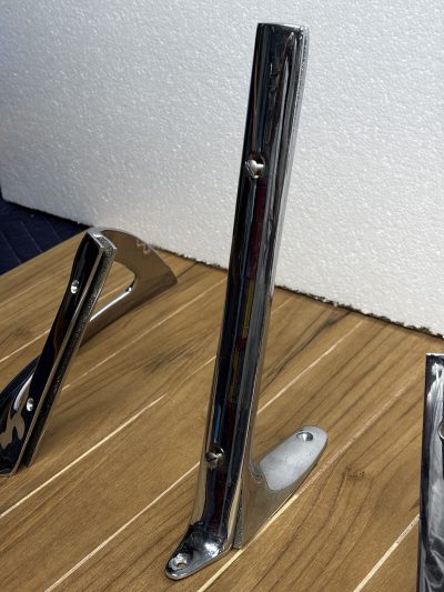 3 Piece Chromed  Windshield Brackets (Riveria?) photo 4