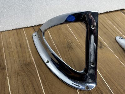 3 Piece Chromed  Windshield Brackets (Riveria?) photo 3