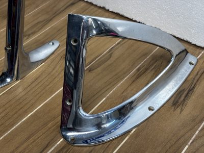 3 Piece Chromed  Windshield Brackets (Riveria?) photo 2
