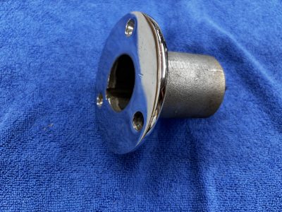 Century Chrome Brass Marine Stern Light Pole Socket Flush Mount Boat Hardware