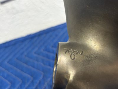 12 x 14 Inboard Propeller 3 Blade Right Hand Nibral 1" Shaft "Damaged" photo 3