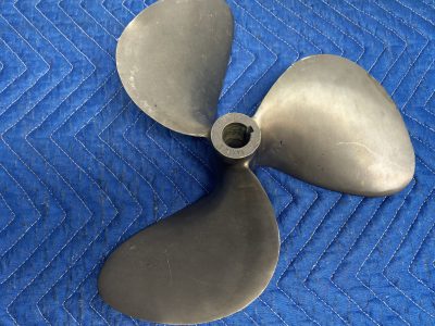 14 x 14 Cupped Inboard Propeller 3 Blade Right Hand Nibral 1" Shaft "Damaged"