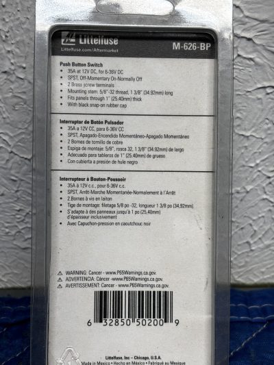 A12 BOAT MARINE Rv PART CHEAP NOW  COLE HERSEE M-490-BP Push Switch On Off Spst photo 2