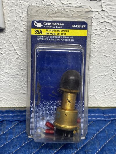 NOS - BOAT MARINE Rv PART COLE HERSEE M-490-BP Push Switch On Off Switch