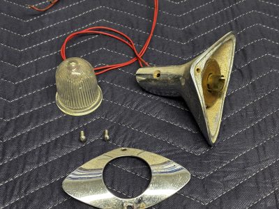 Century stern upper light fixture w/ glass lens photo 1