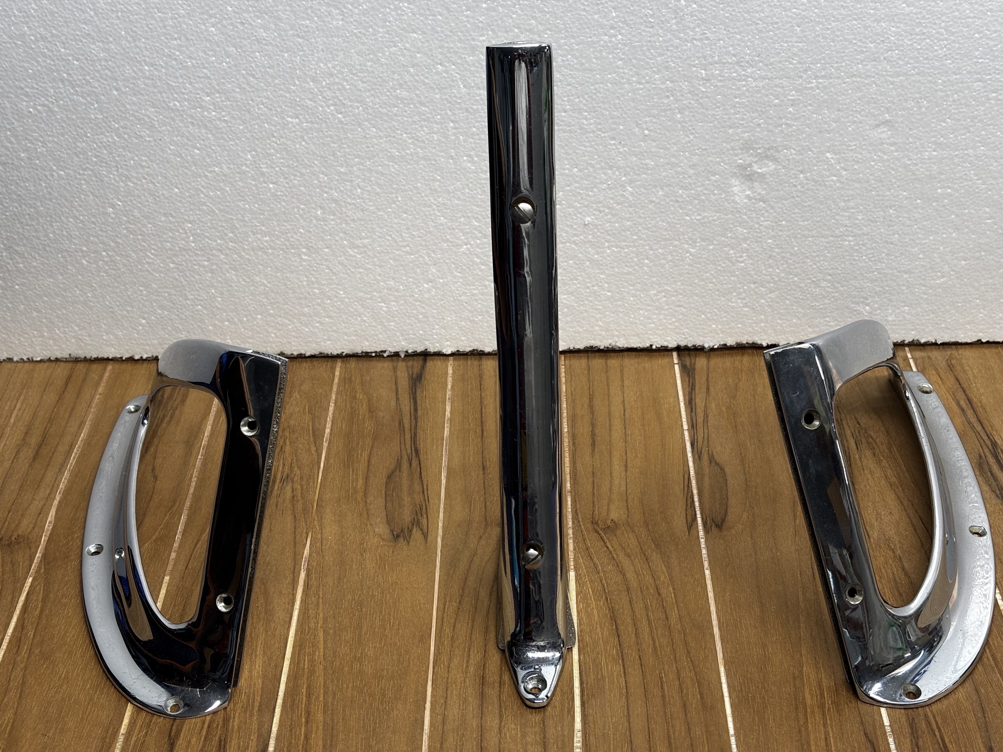 3 Piece Chromed  Windshield Brackets (Riveria?) photo 1